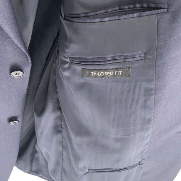 Jos.‎ A. Bank Men's Single Breasted  Coat Chelsea Wool Traveler TF Navy Size 48L - Picture 5 of 8